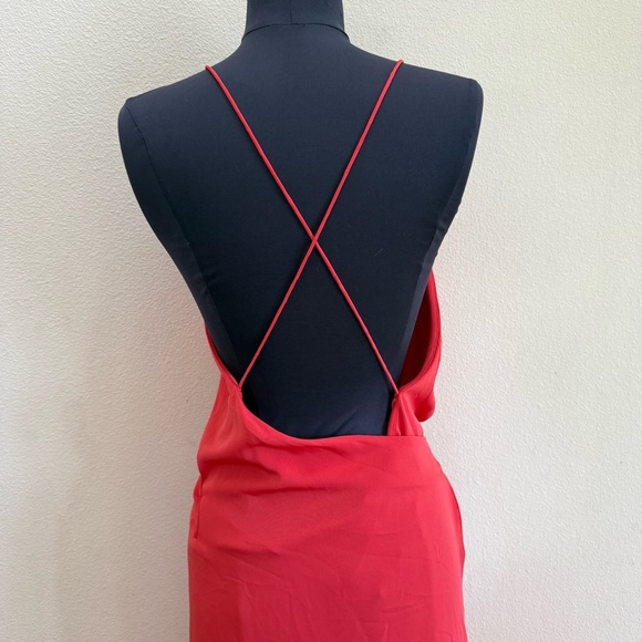 ALEXIS Analia Wrap Slip Dress Coral Medium - Picture 6 of 8